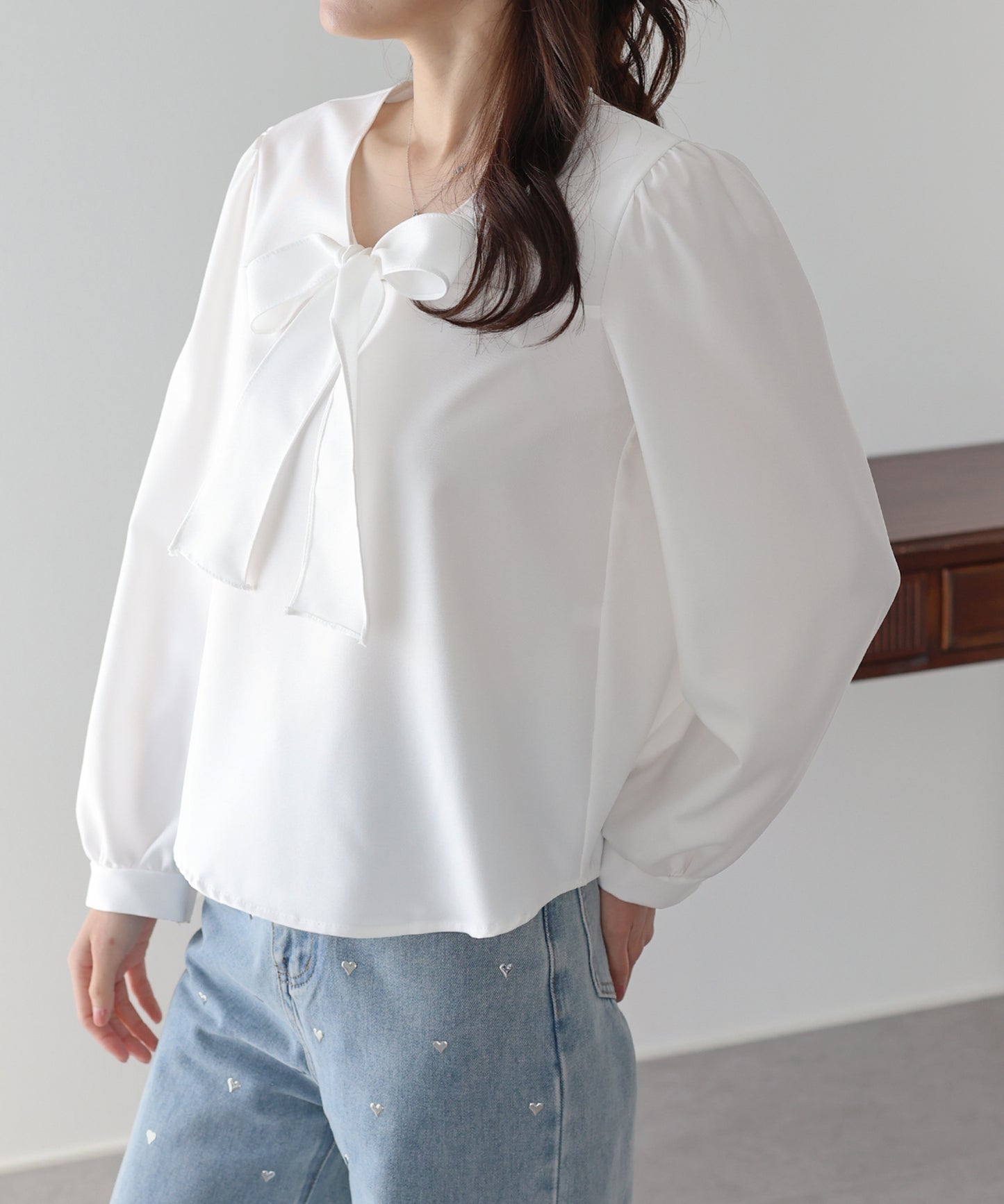 リボンボウタイブラウス【ネコポス】