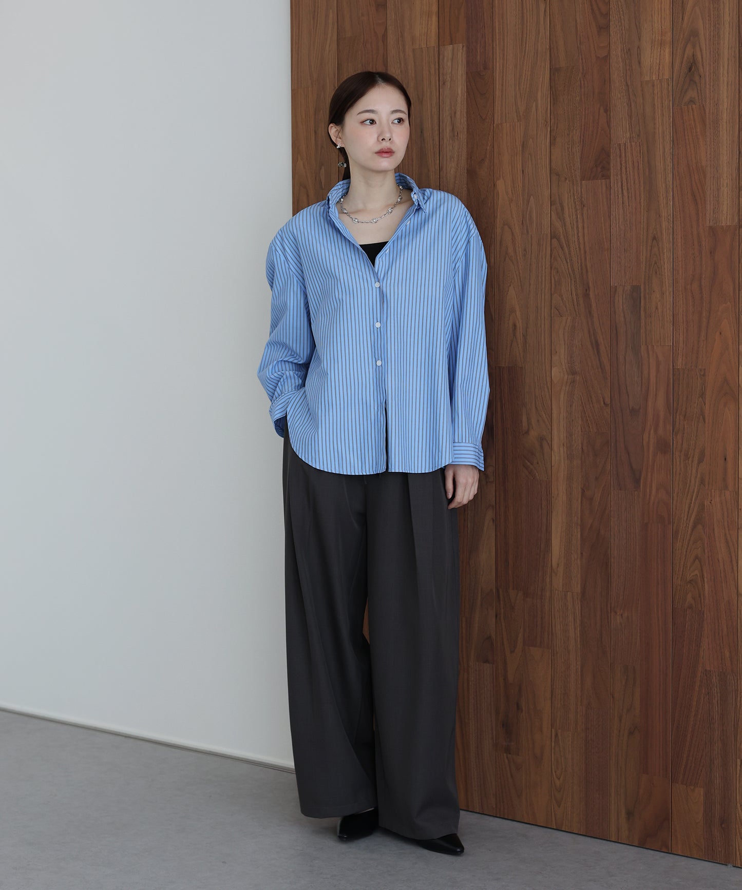 【早割5％OFF】カラーストライプシャツ【ネコポス】