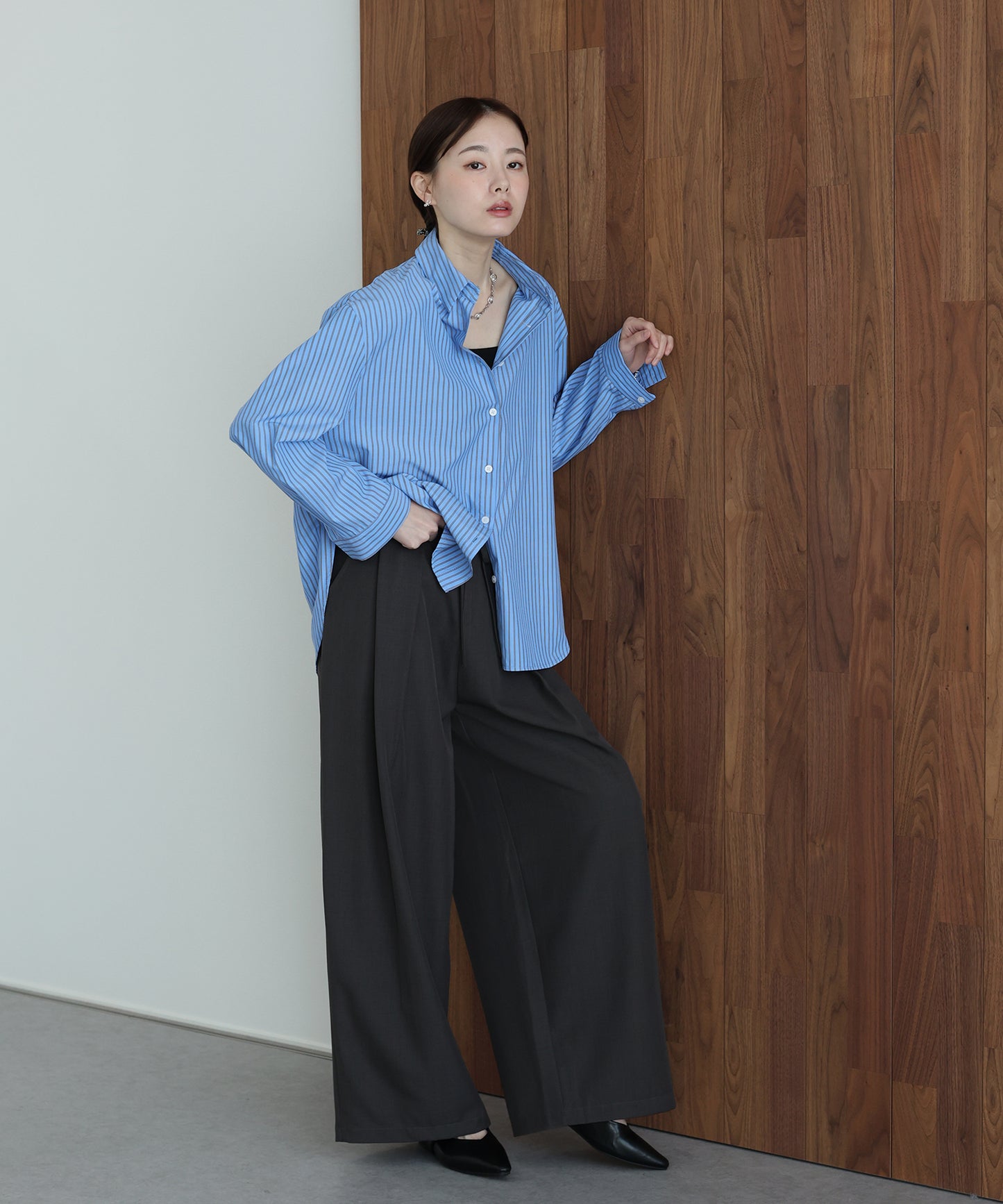 【早割5％OFF】カラーストライプシャツ【ネコポス】