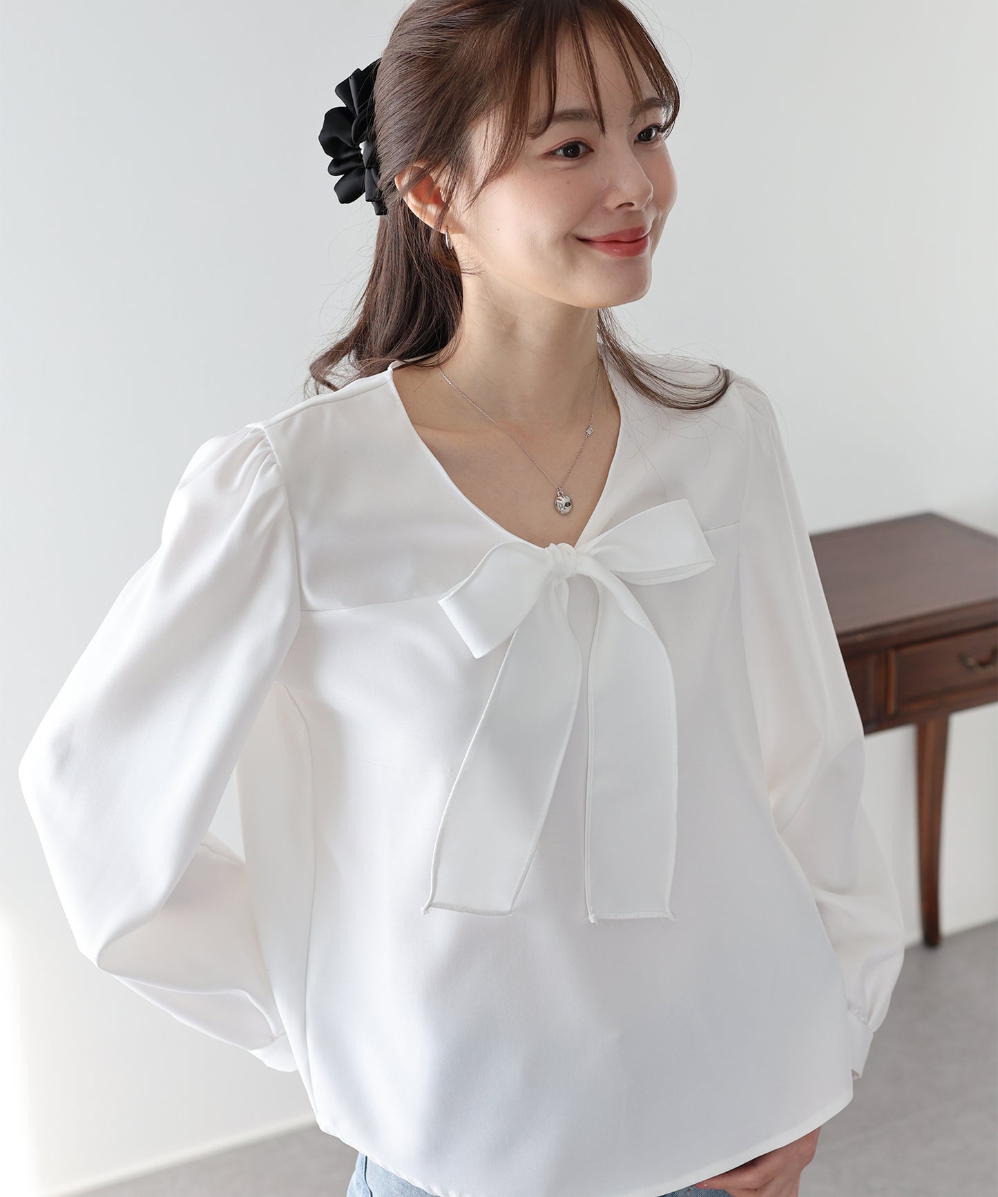リボンボウタイブラウス【ネコポス】