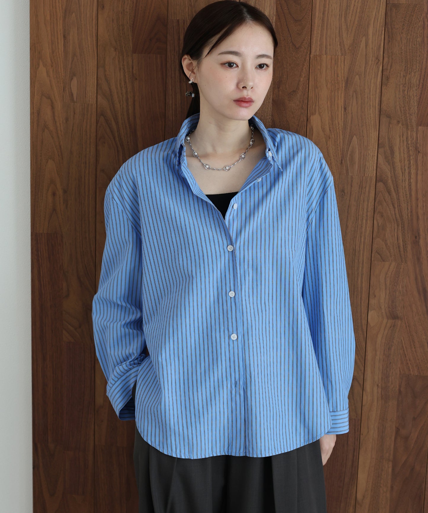 【早割5％OFF】カラーストライプシャツ【ネコポス】