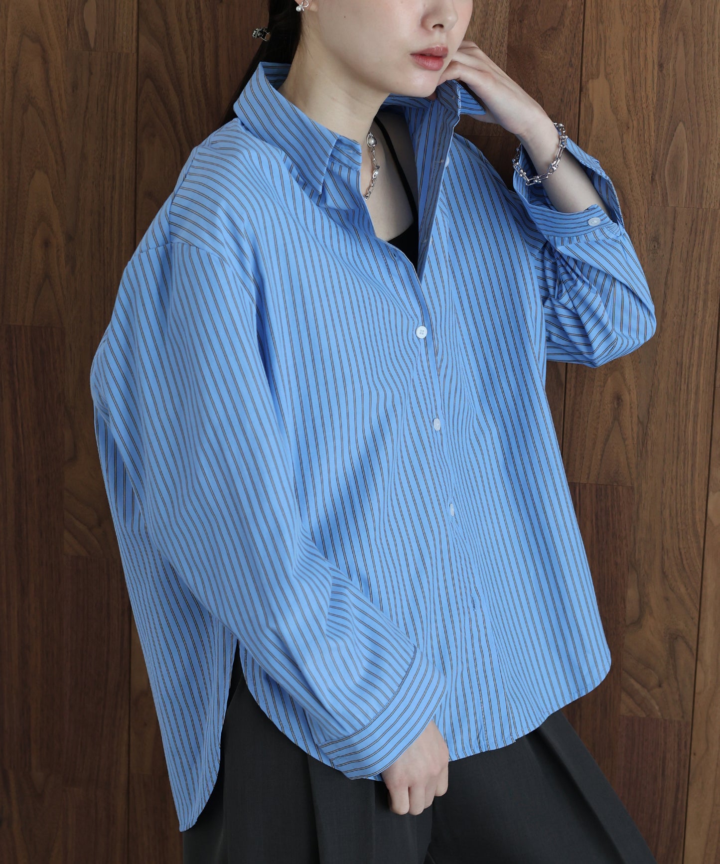 【早割5％OFF】カラーストライプシャツ【ネコポス】