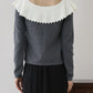 レース襟ニット