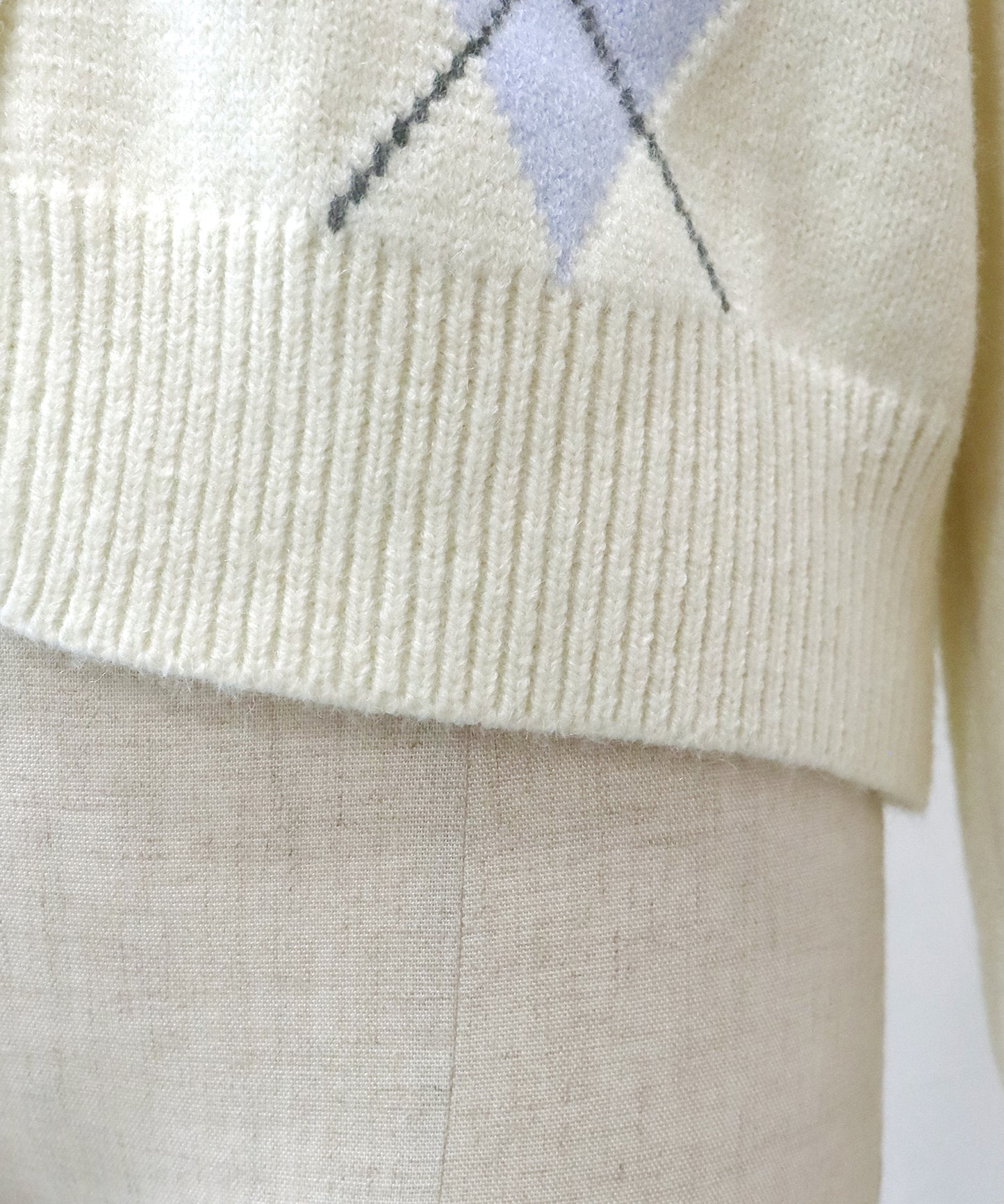 アーガイル柄カーディガン