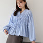 【TIME SALE】ストライプリボンブラウス【ネコポス】