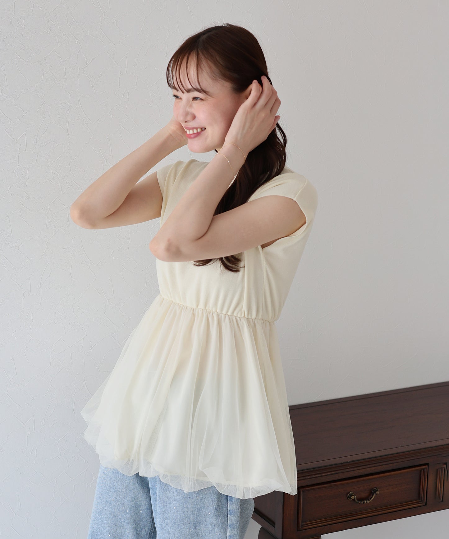【TIME SALE】バルーンチュールドッキングニット