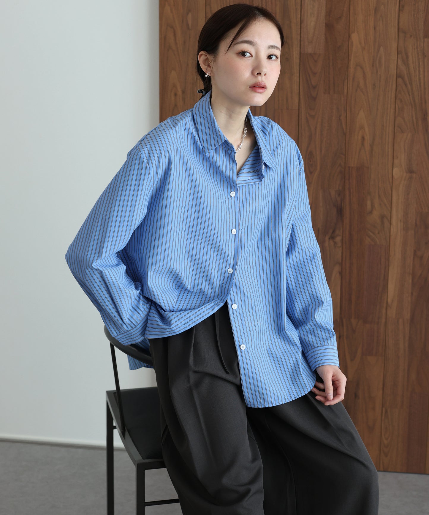 【早割5％OFF】カラーストライプシャツ【ネコポス】