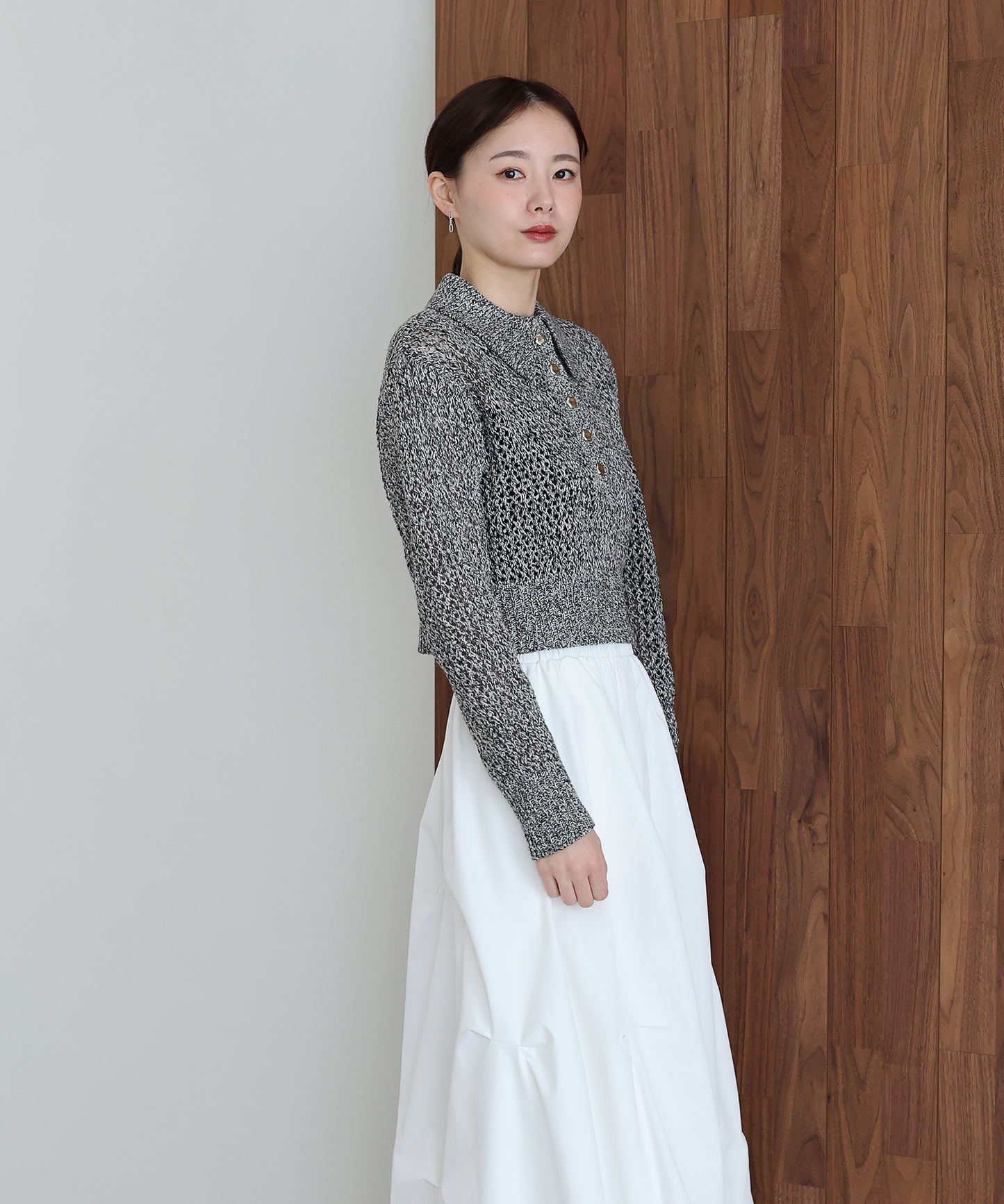 【早割5％OFF】クロシェメッシュポロニット