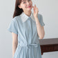 【早割5％OFF】《選べる着丈》レースカラーティアードワンピース