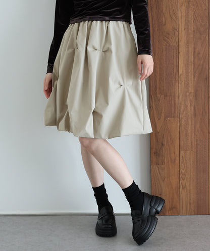 【早割5％OFF】ランダムタックバルーンミディスカート