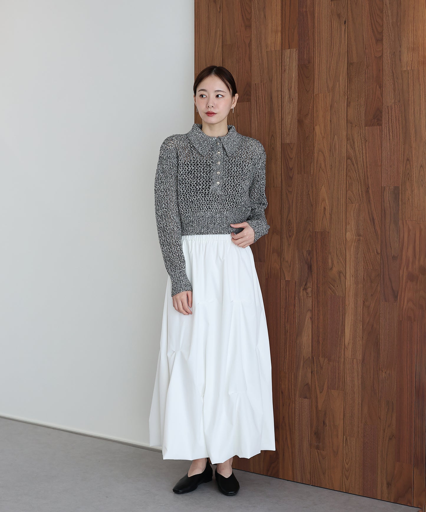 【早割5％OFF】クロシェメッシュポロニット