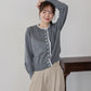 【早割5％OFF】レーストリムパールボタンカーディガン