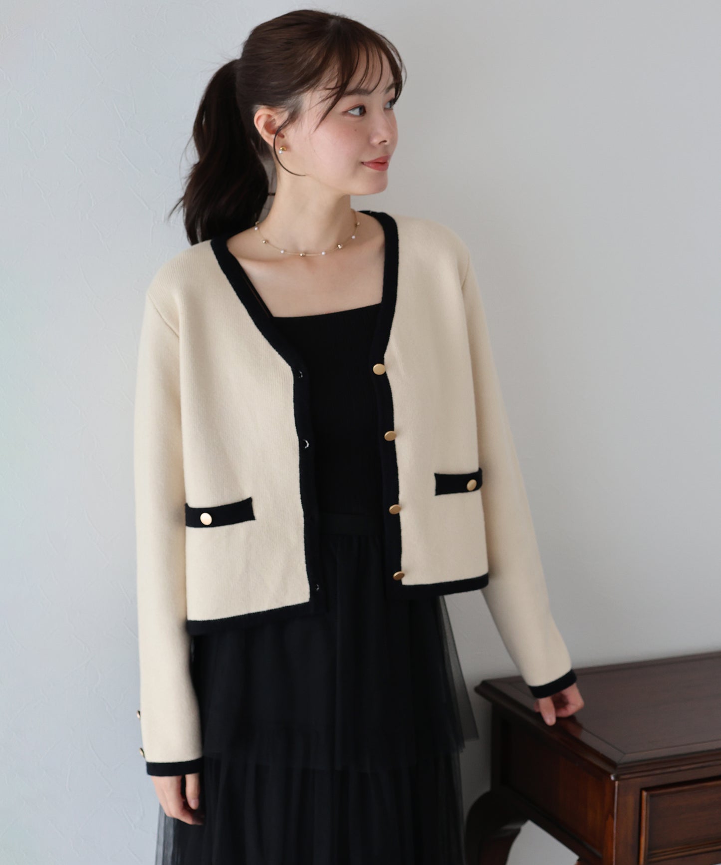 【早割5％OFF】Ⅴネックニットジャケット