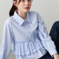 ティアードフリルペプラムブラウス【ネコポス】