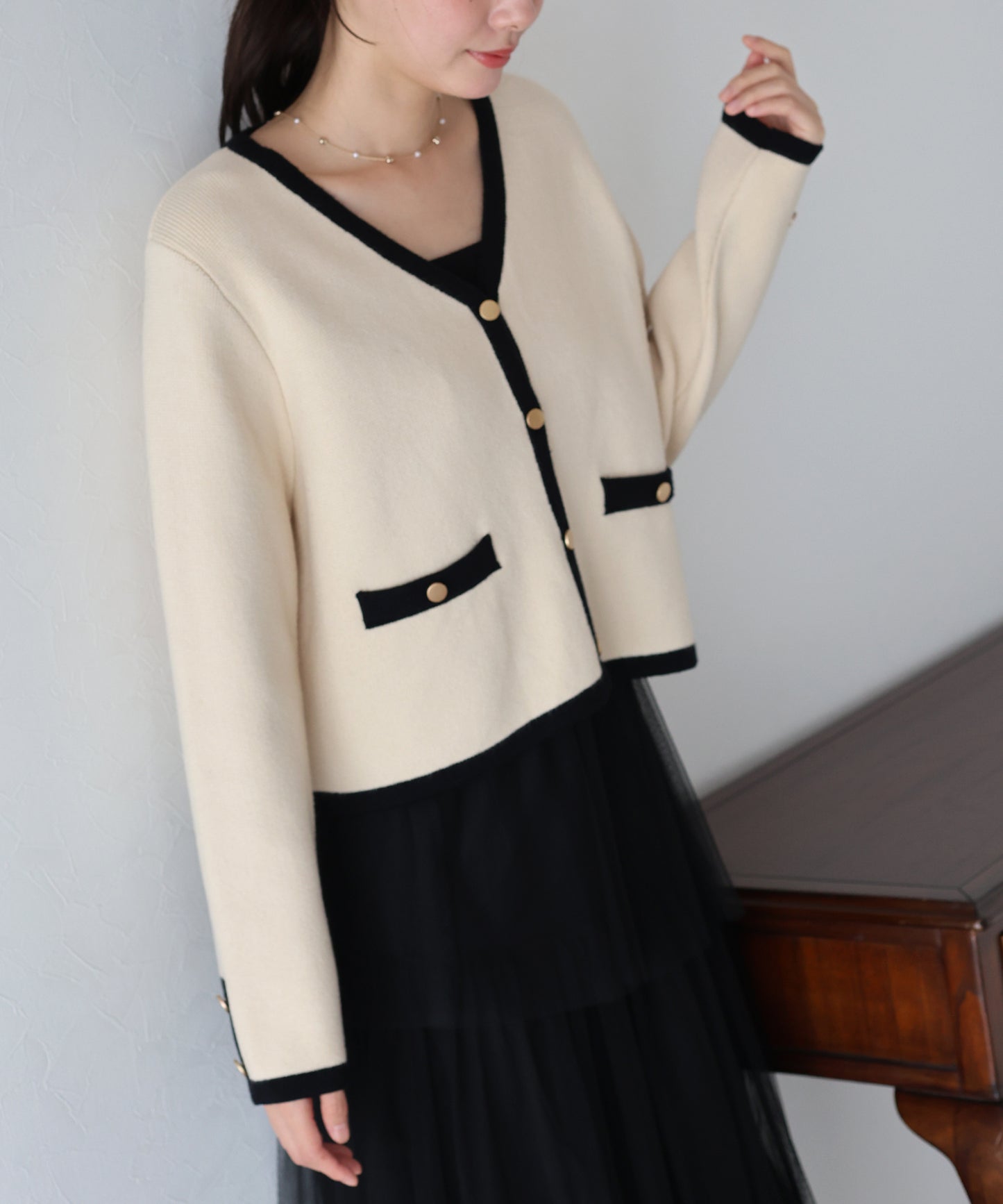 【早割5％OFF】Ⅴネックニットジャケット