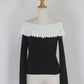 レース襟ニット