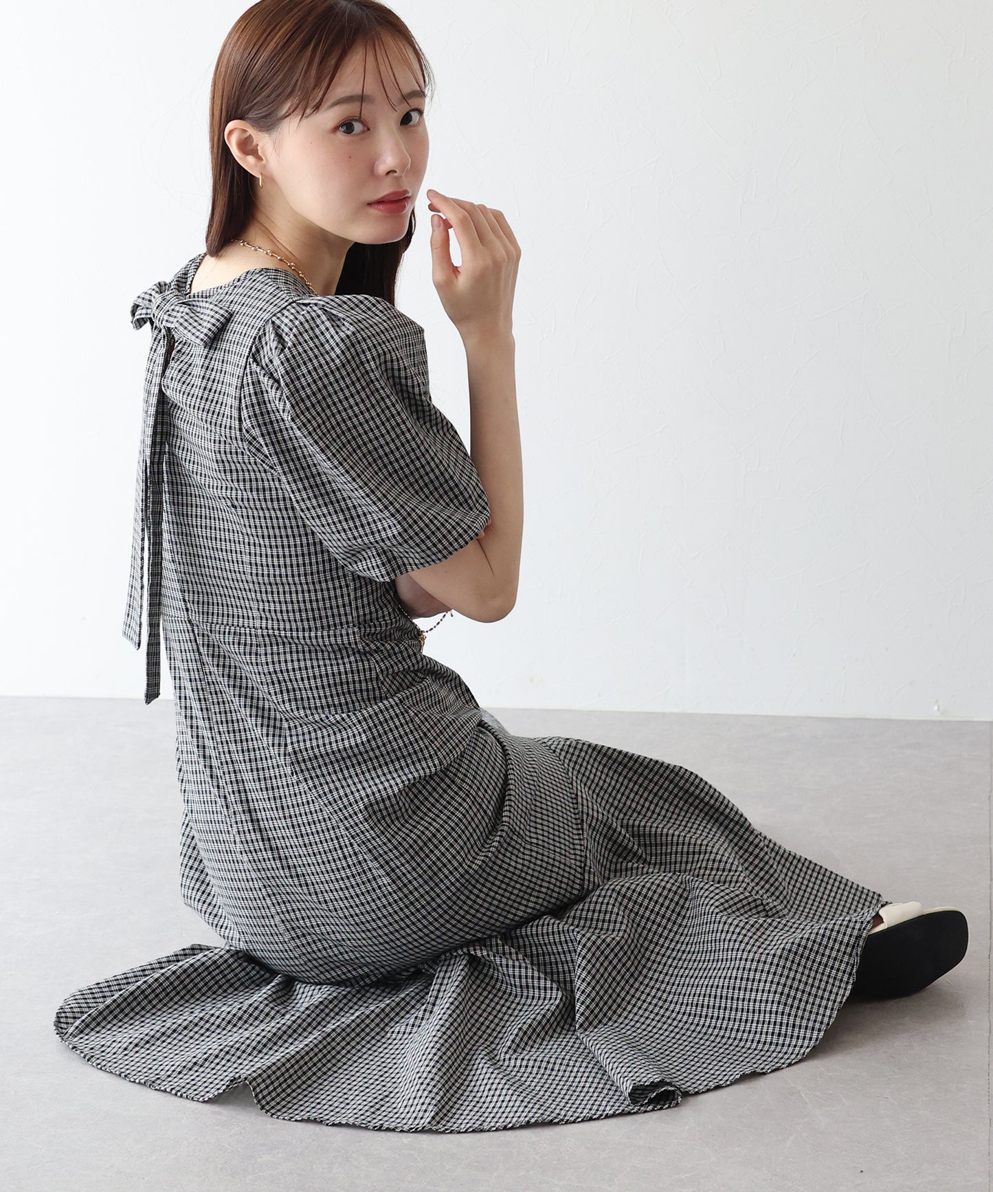 【TIME SALE】バックリボンマーメイドワンピース