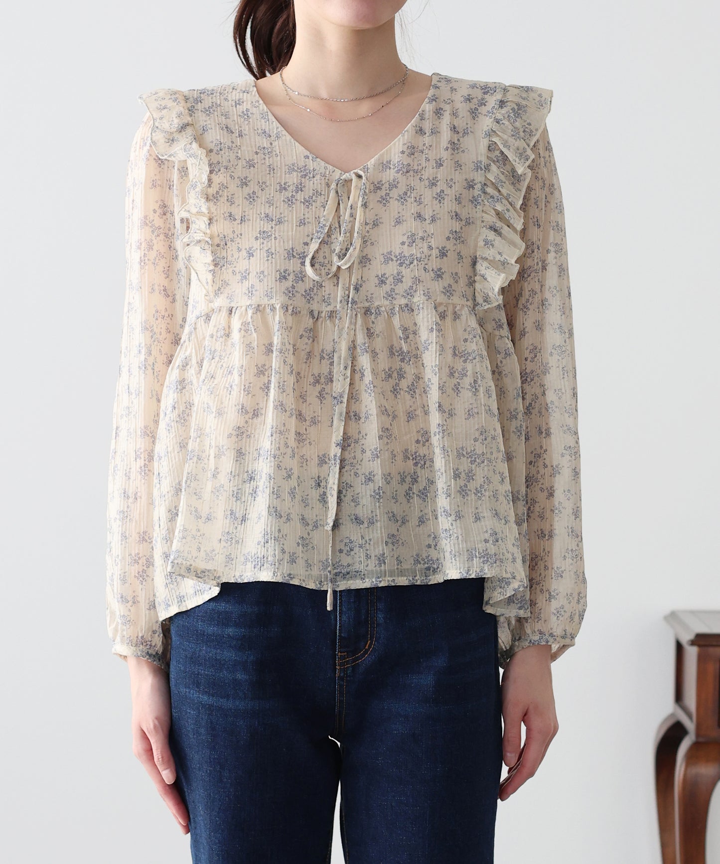 フラワープリントブラウス【ネコポス】