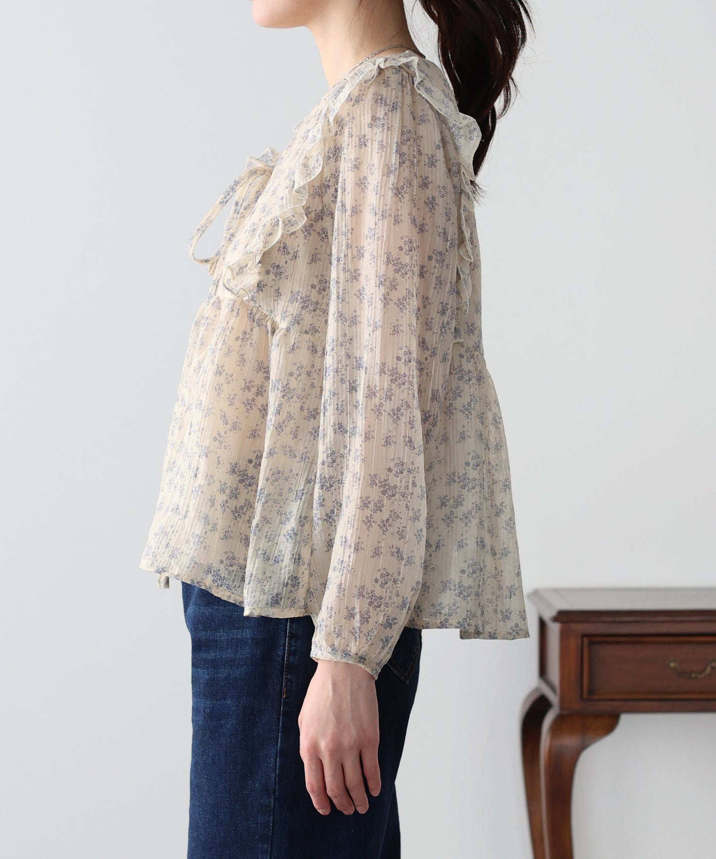 フラワープリントブラウス【ネコポス】