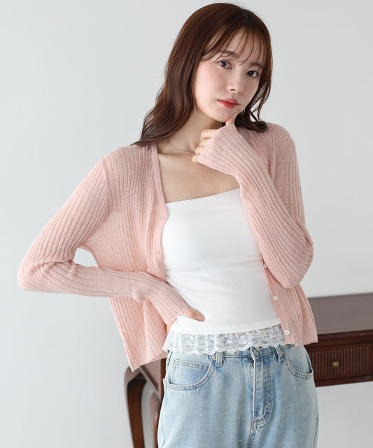 【早割5％OFF】カップ付きヘムレースキャミソール【メール便】