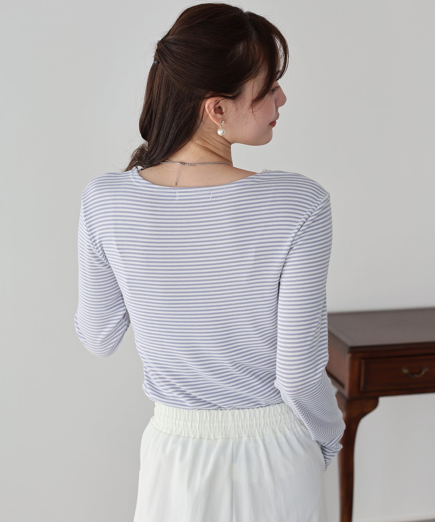 【早割5％OFF】レースボーダーカットソー【ネコポス】