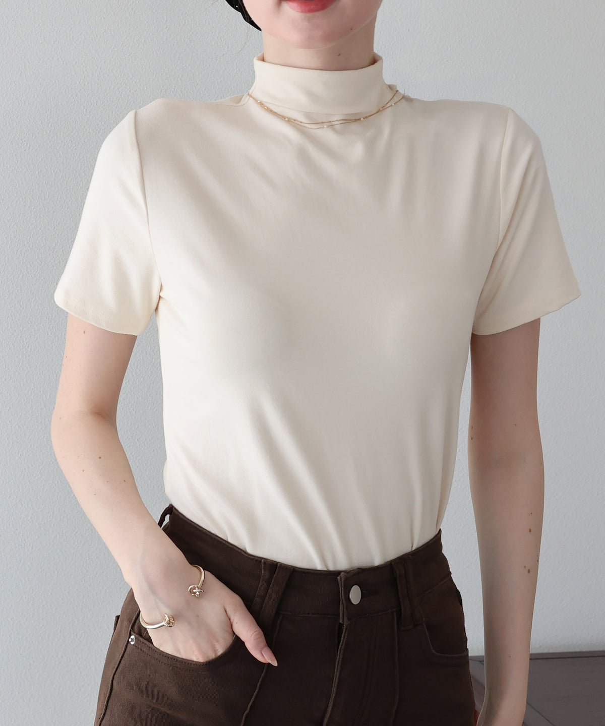 モックネックＴシャツ【メール便】