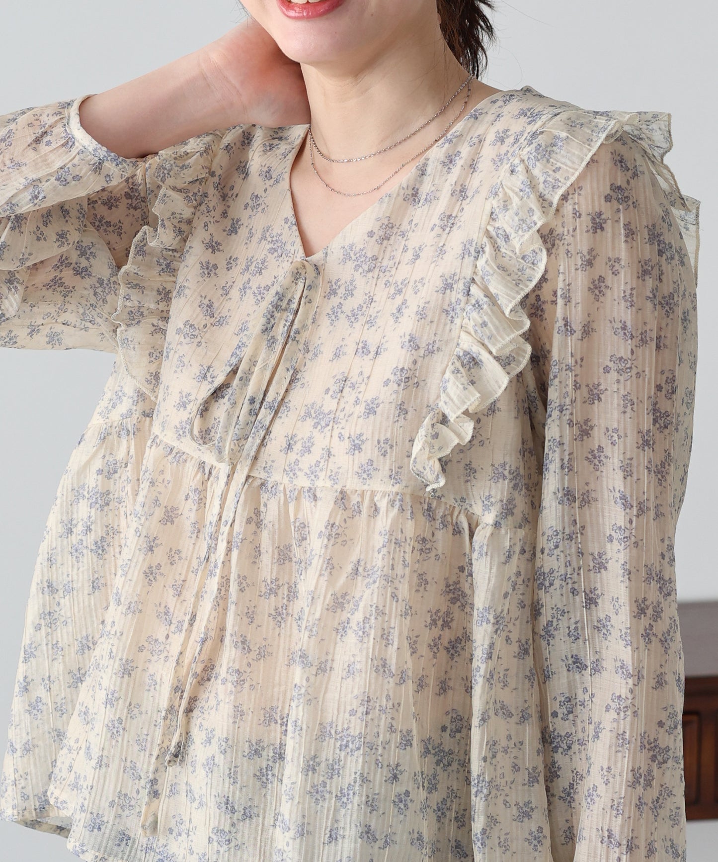 フラワープリントブラウス【ネコポス】