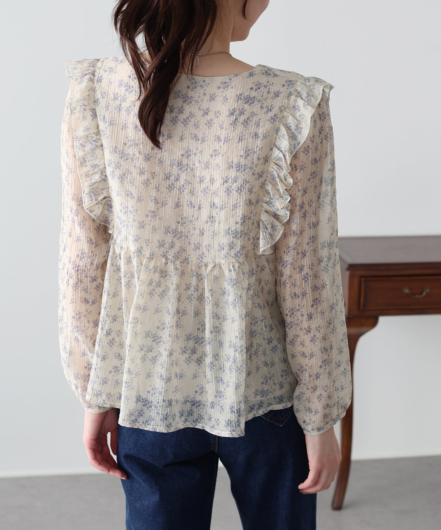 フラワープリントブラウス【ネコポス】