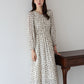 【早割5％OFF】花柄シャーリングワンピース