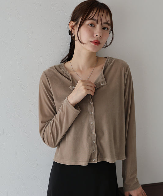 【TIME SALE】シアーベロアカーディガン【ネコポス】