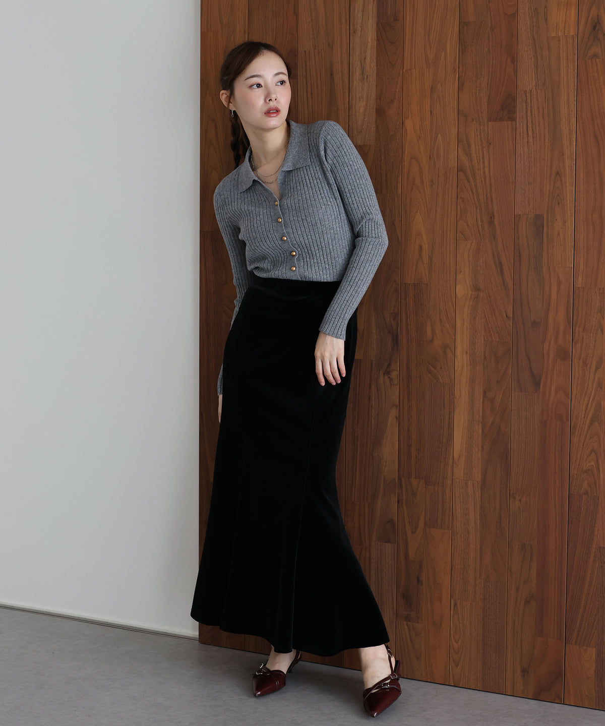 【早割5％OFF】ベロアマーメイドスカート