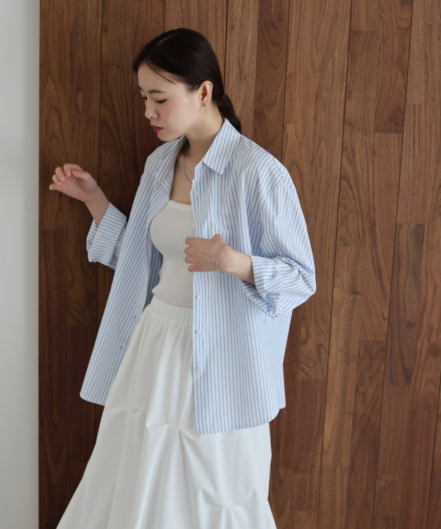 【早割5％OFF】カラーストライプシャツ【ネコポス】