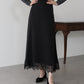 【早割5％OFF】レース切替サテンマーメイドスカート