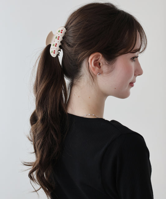 チェリービジューヘアクリップ【メール便】