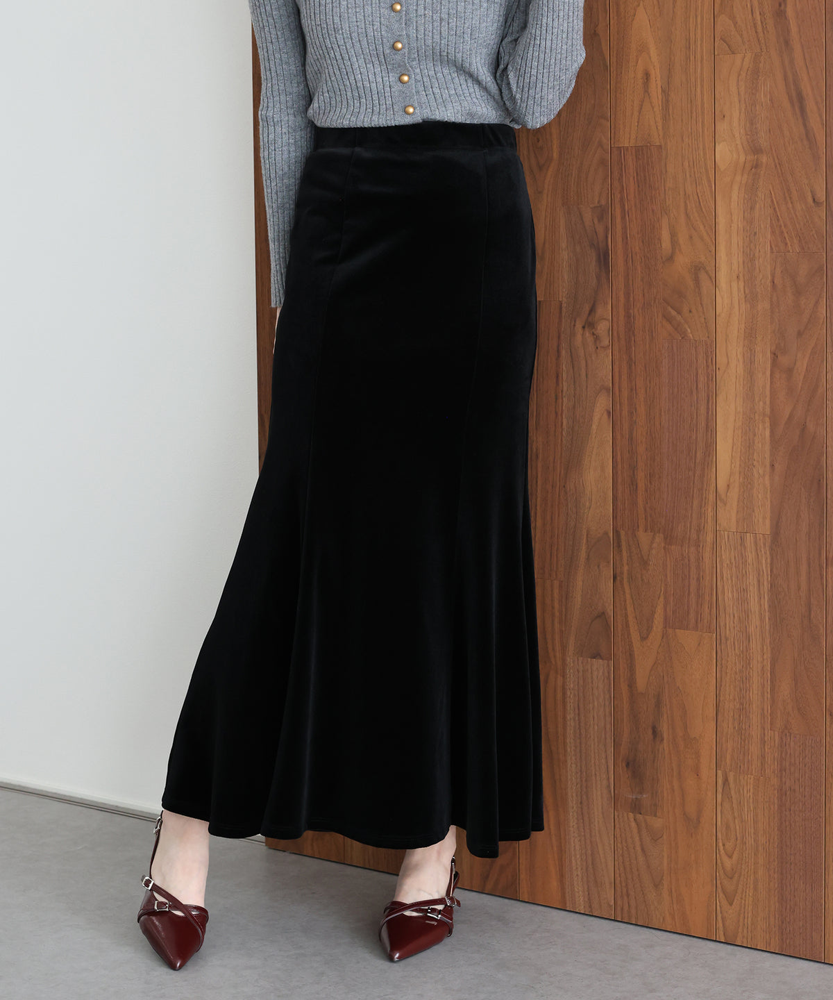 【早割5％OFF】ベロアマーメイドスカート