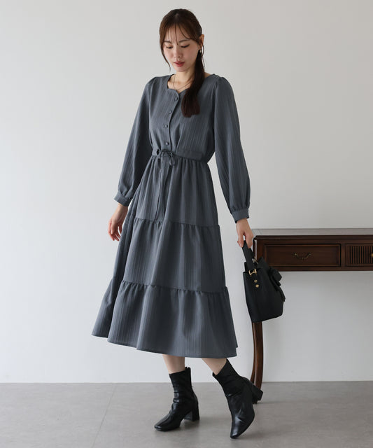 【TIME SALE】ハートネックティアードワンピース