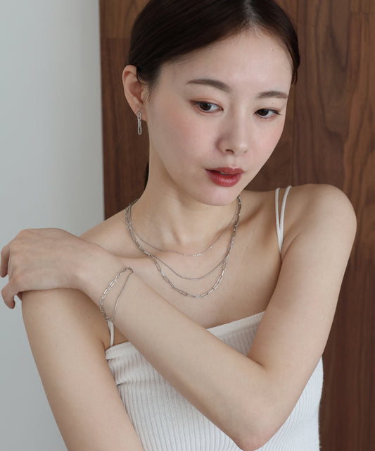 【早割5％OFF】オーバルチェーンピアス / サージカルステンレス【ネコポス】