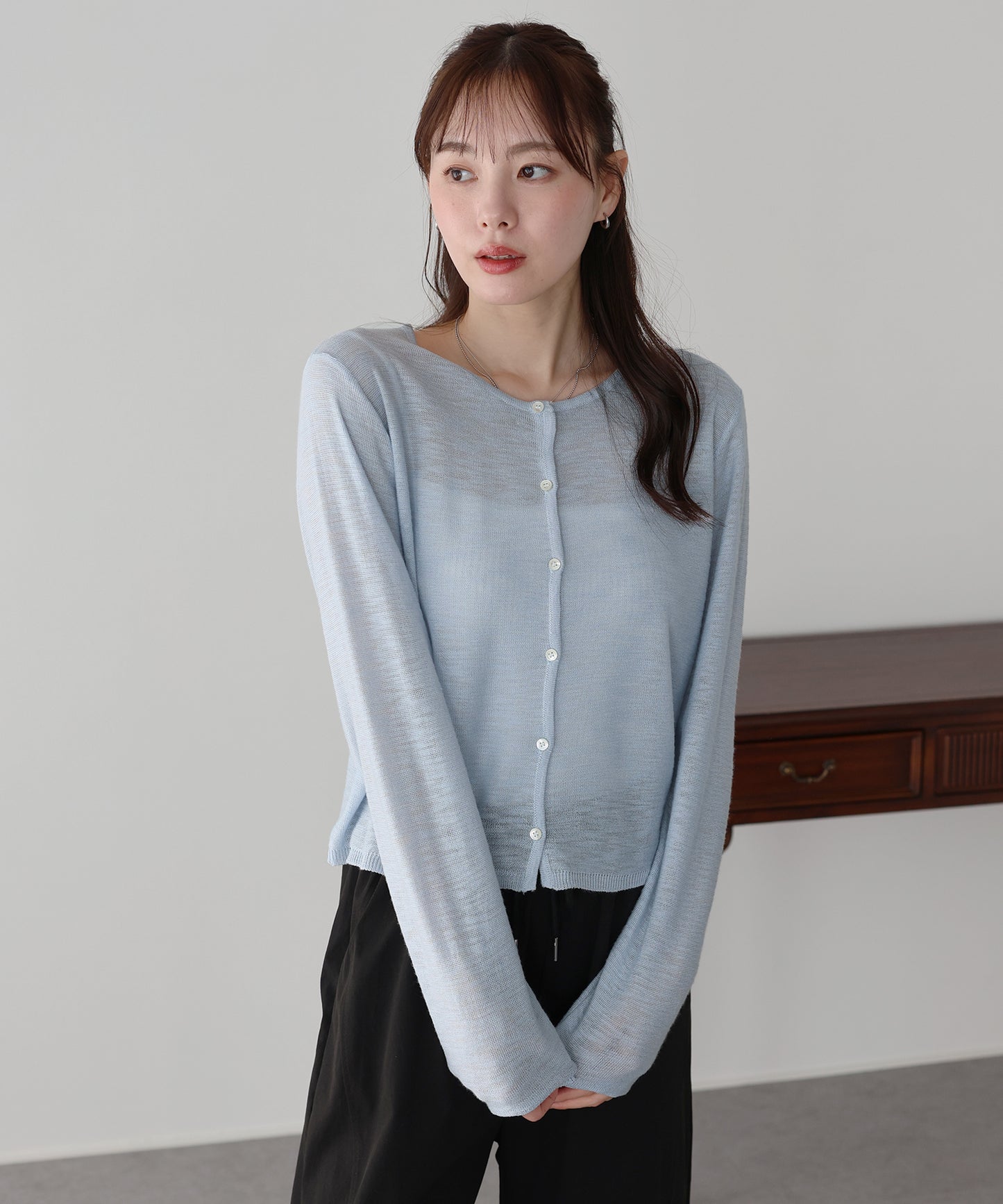 シアーニットカーディガン【ネコポス】