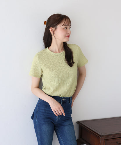 【TIME SALE】ぽこぽこジャガードTシャツ【ネコポス】