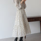 【早割5％OFF】花柄シャーリングワンピース