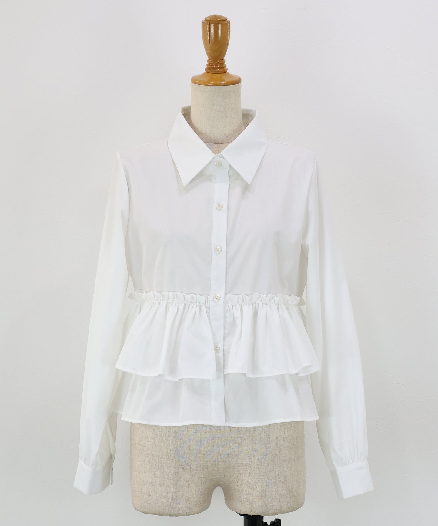 ティアードフリルペプラムブラウス【ネコポス】