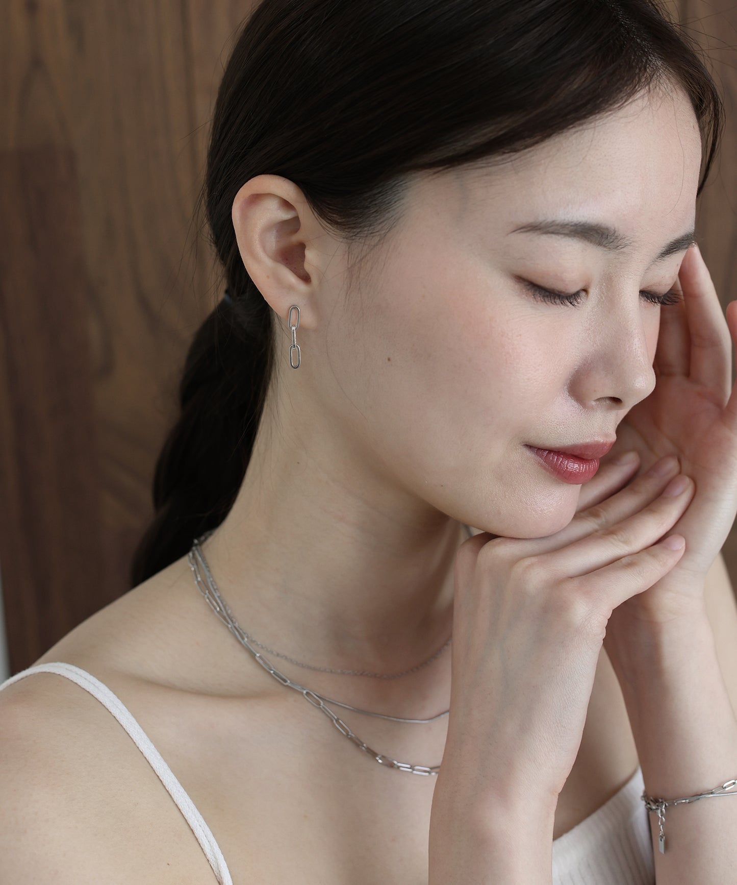 【早割5％OFF】オーバルチェーンピアス / サージカルステンレス【ネコポス】