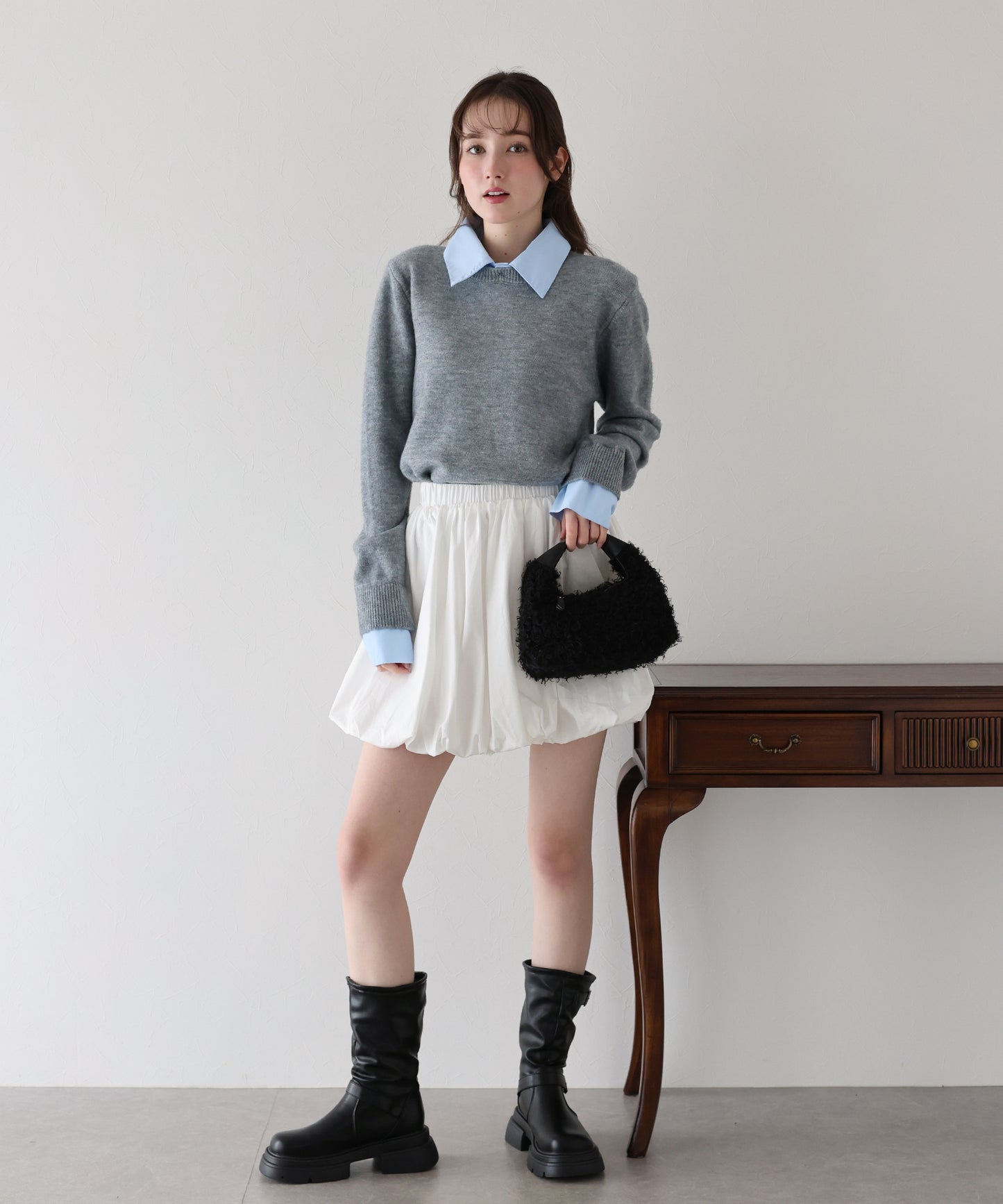 シャツドッキングニット