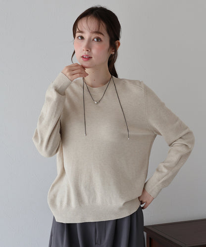 【早割5％OFF】ウール混クルーネックニット