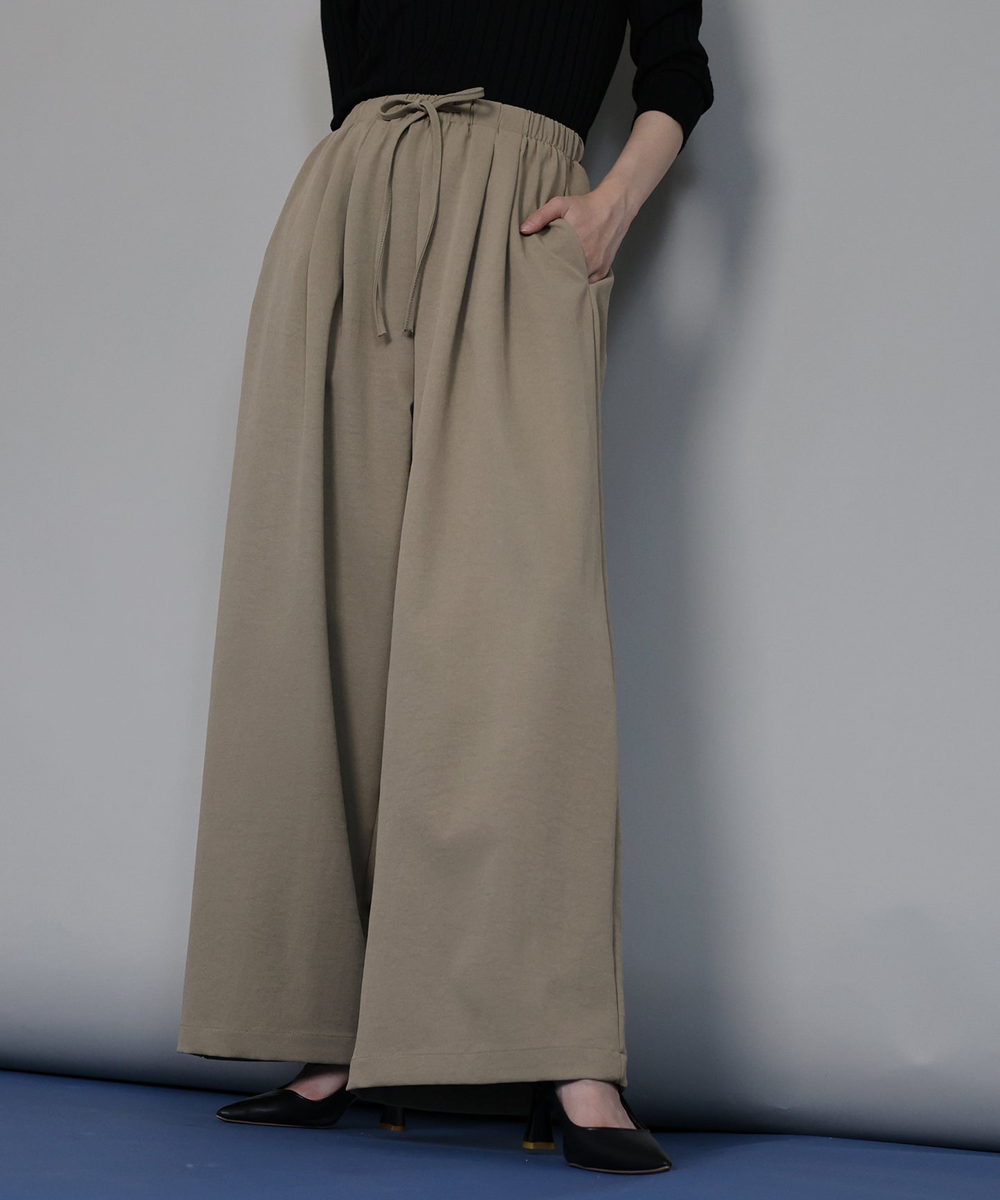 【TIME SALE】タックワイドイージーパンツ[ J by blue ]