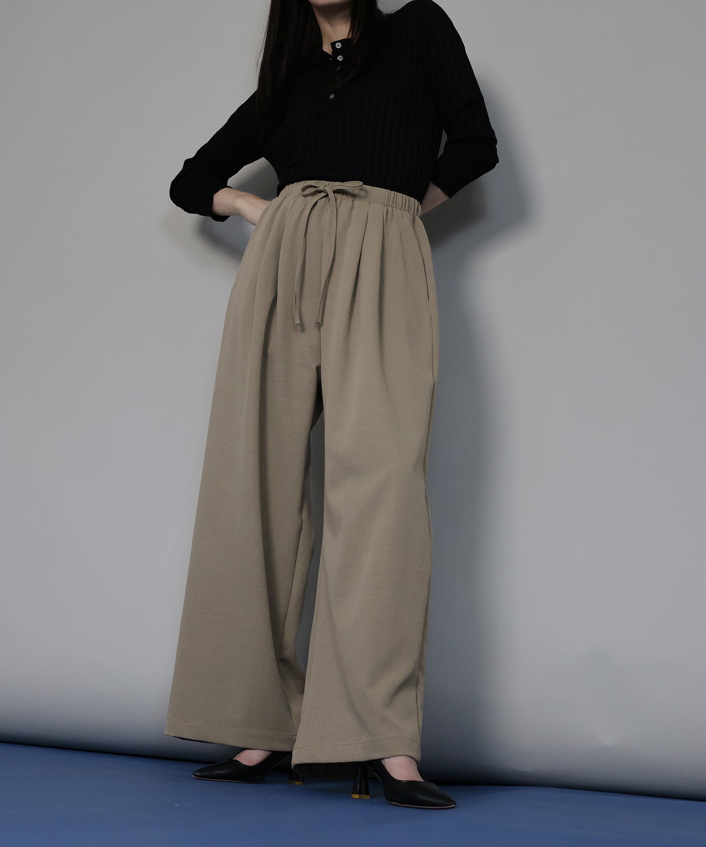 【TIME SALE】タックワイドイージーパンツ[ J by blue ]