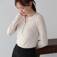 【早割5％OFF】シェルボタンヘンリーネックニット