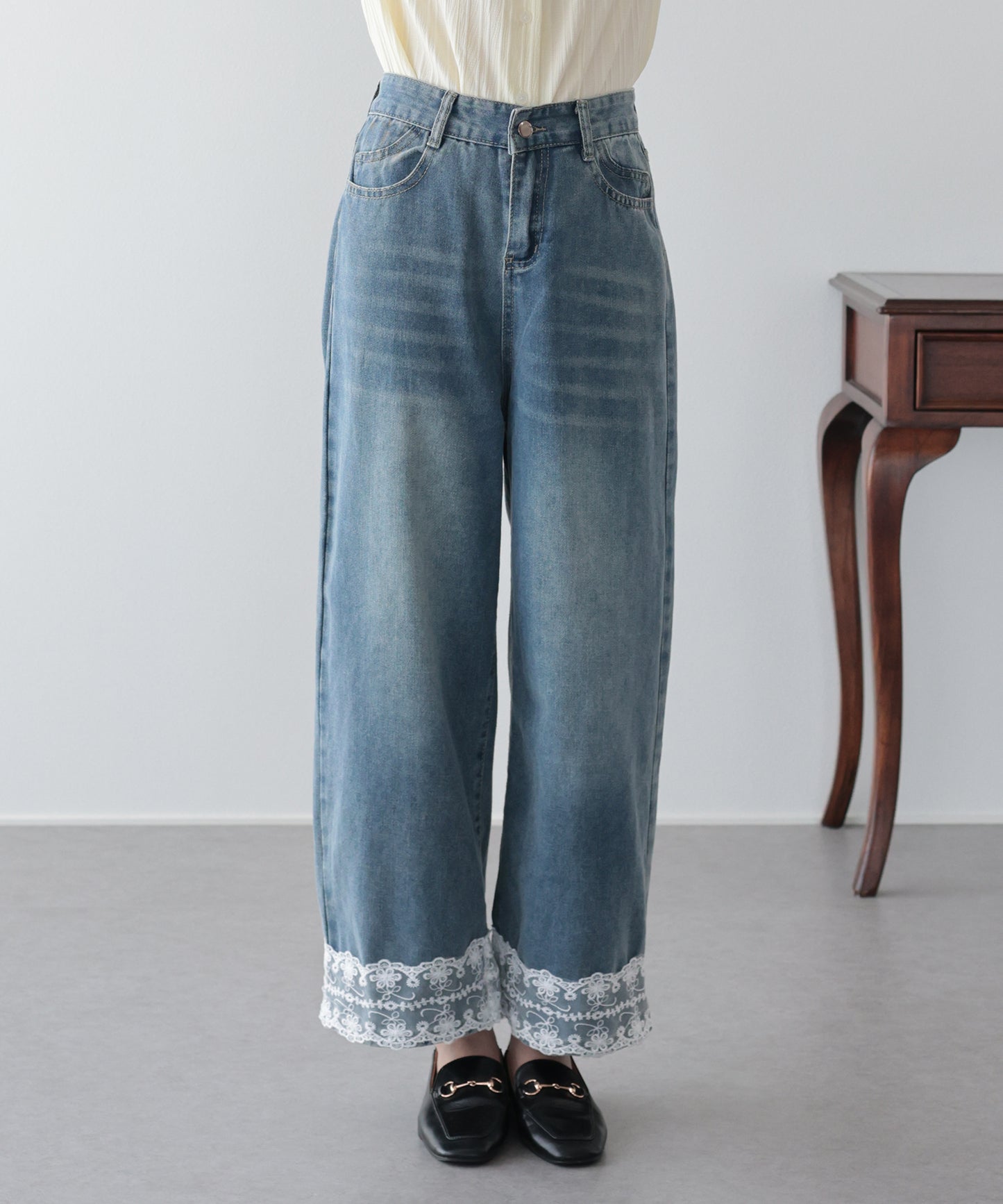 【早割5％OFF】ヘムレースデニム