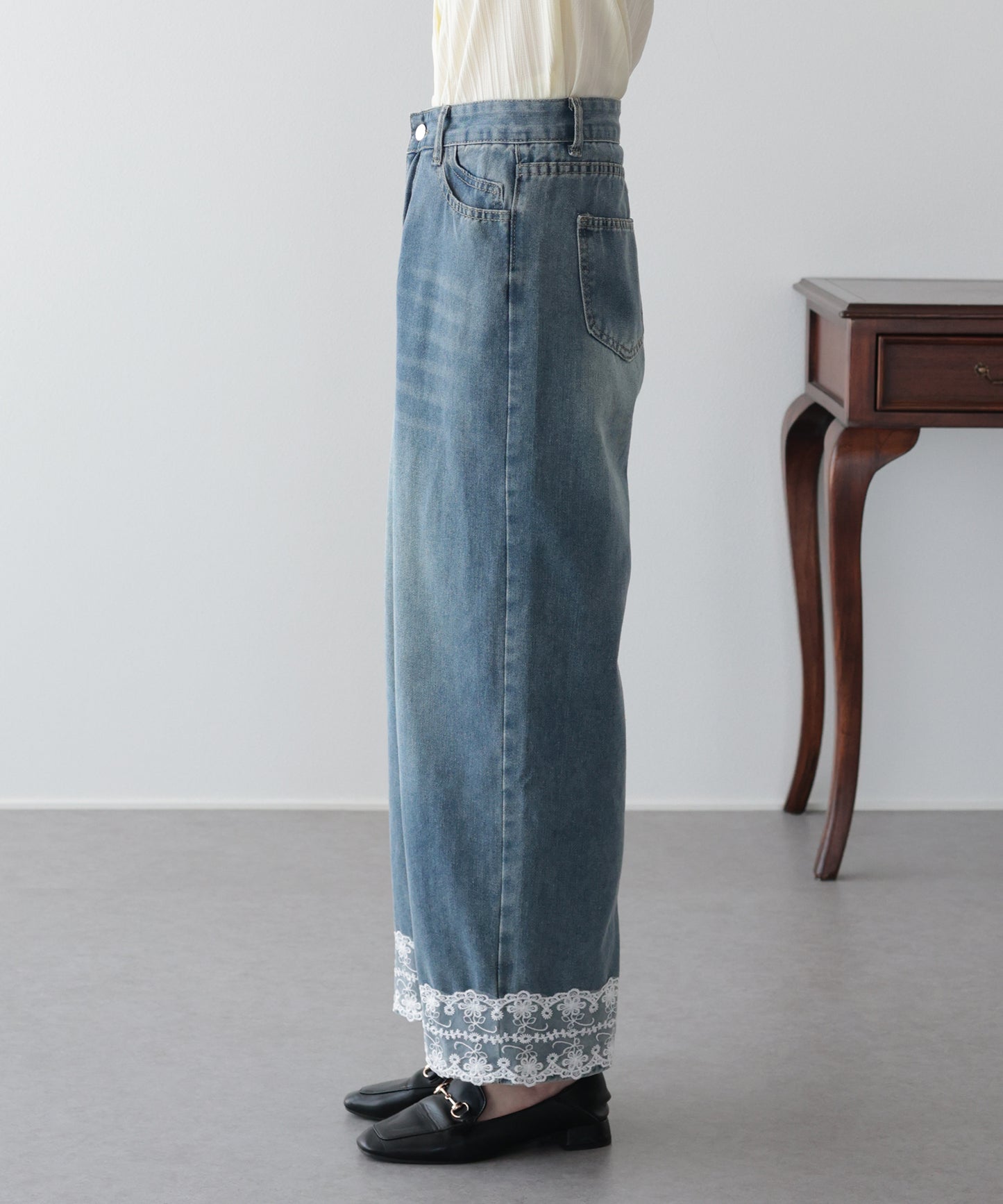 【早割5％OFF】ヘムレースデニム