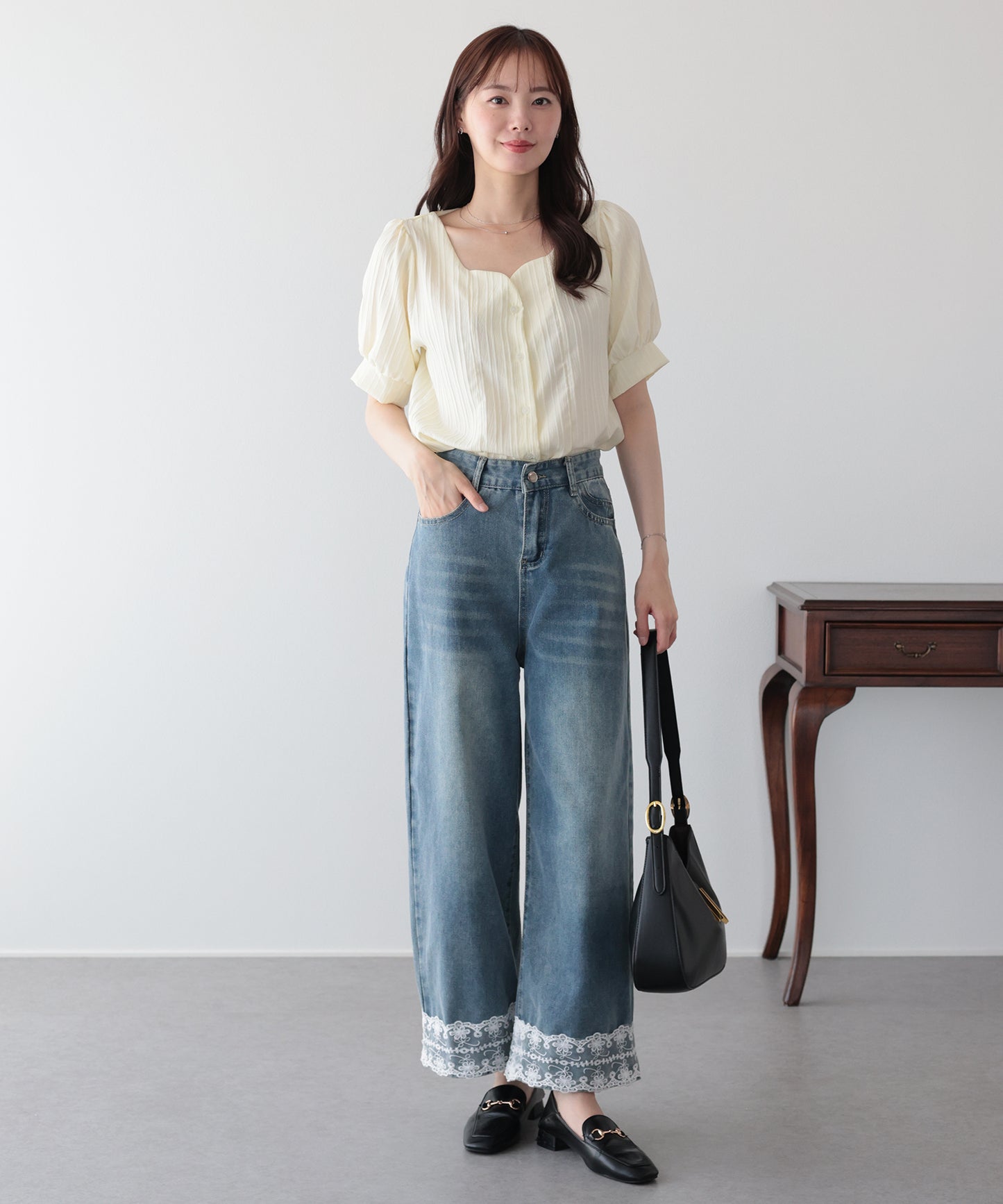 【早割5％OFF】ヘムレースデニム